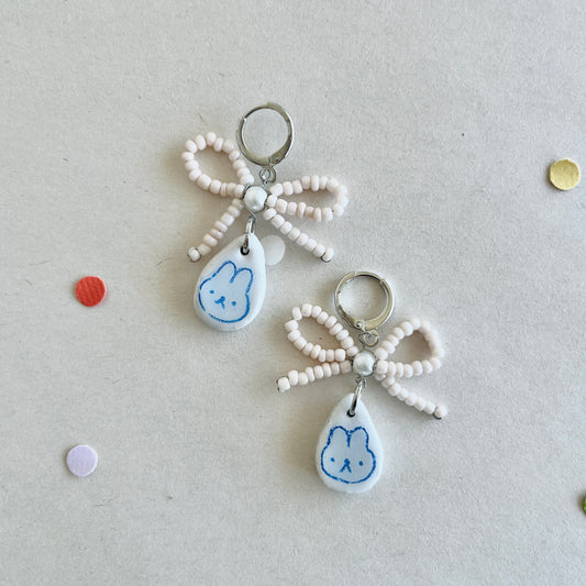bow bunny earrings