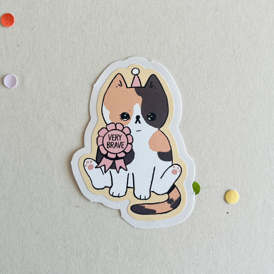 brave cat sticker