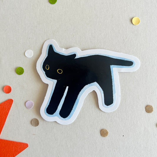 black cat sticker