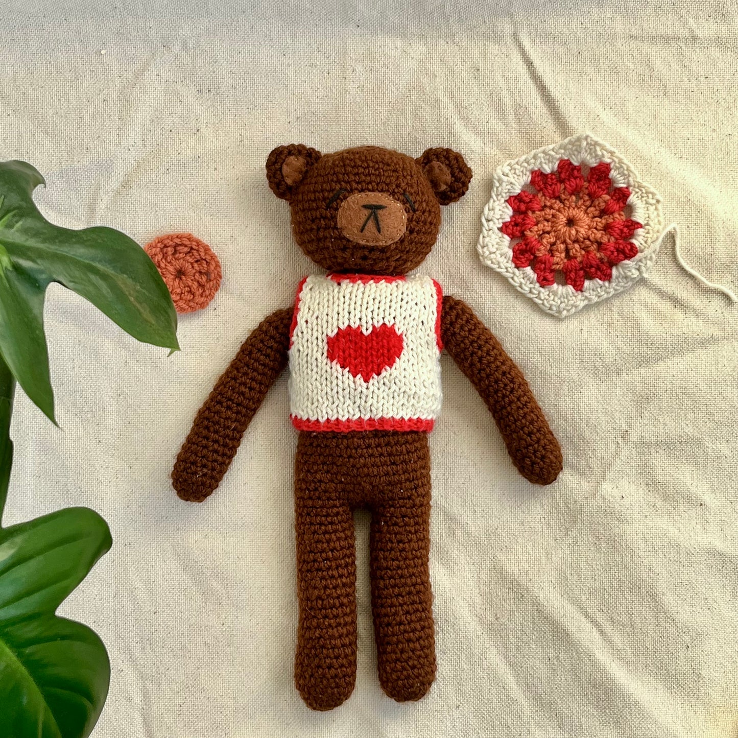 crochet bear plush