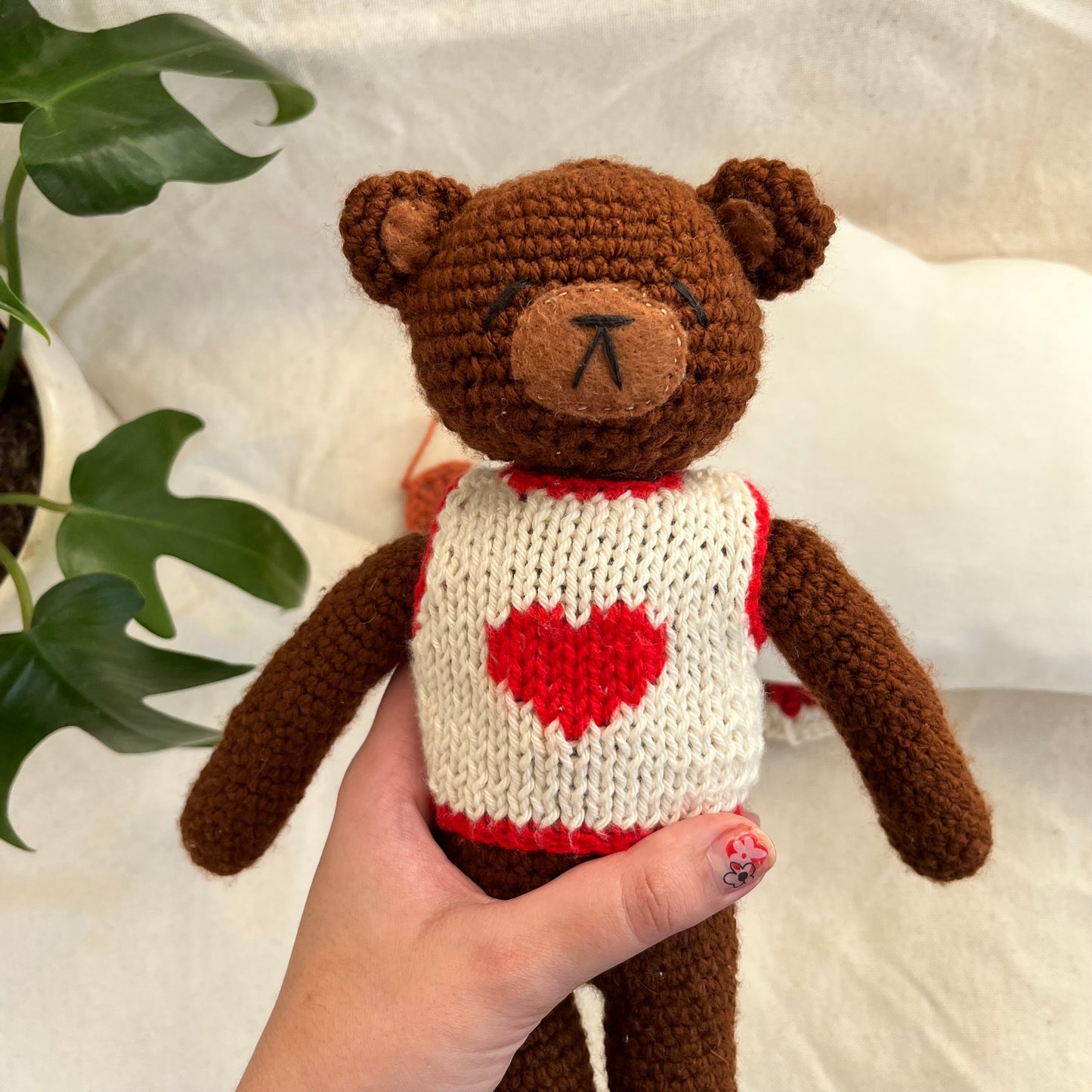 crochet bear plush