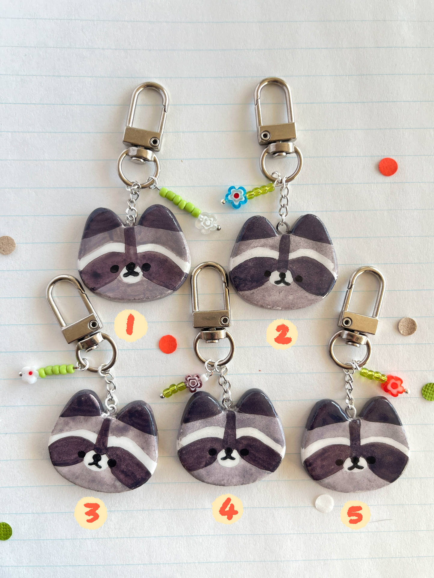 raccoon keychain