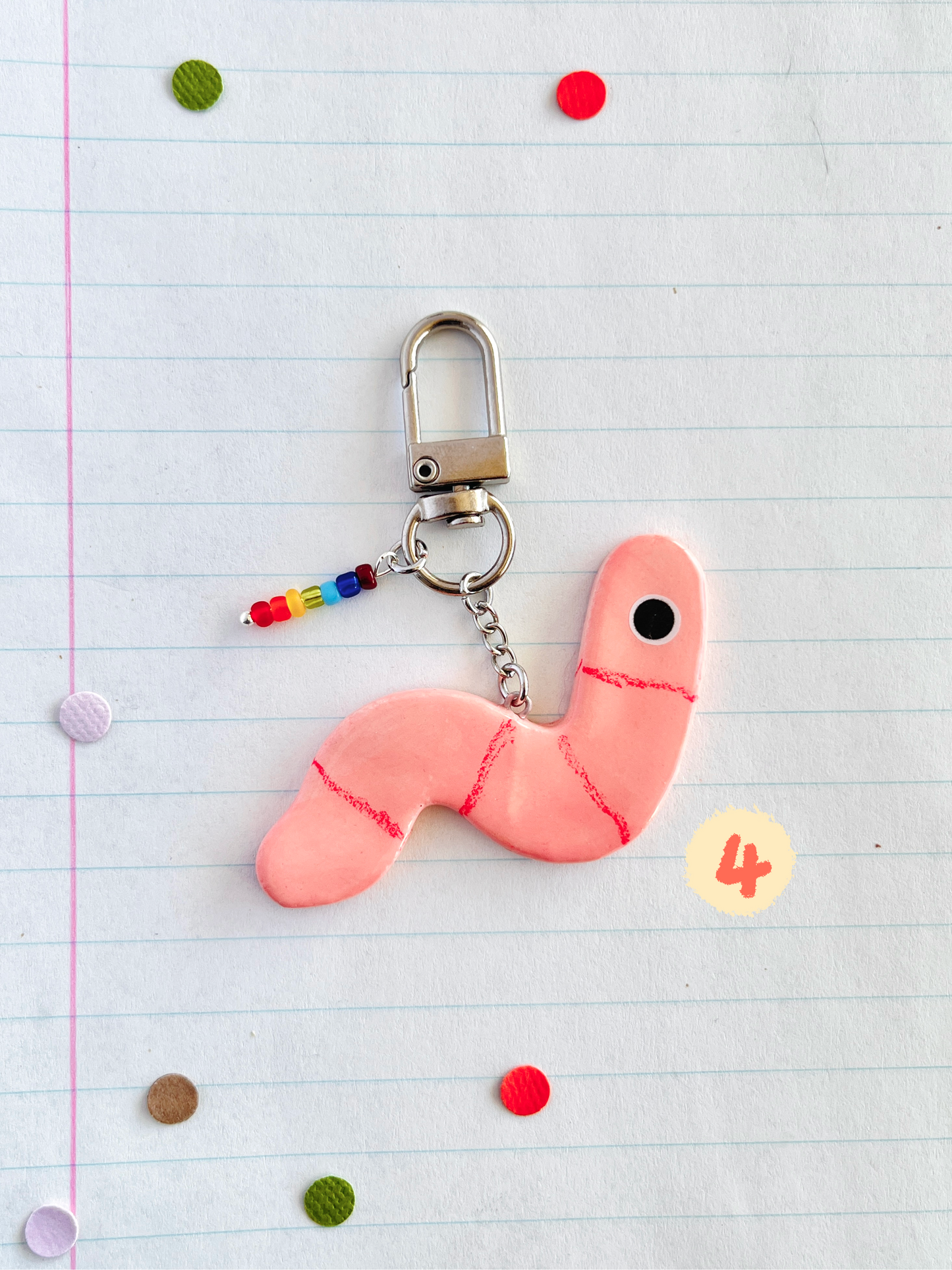 worm keychain