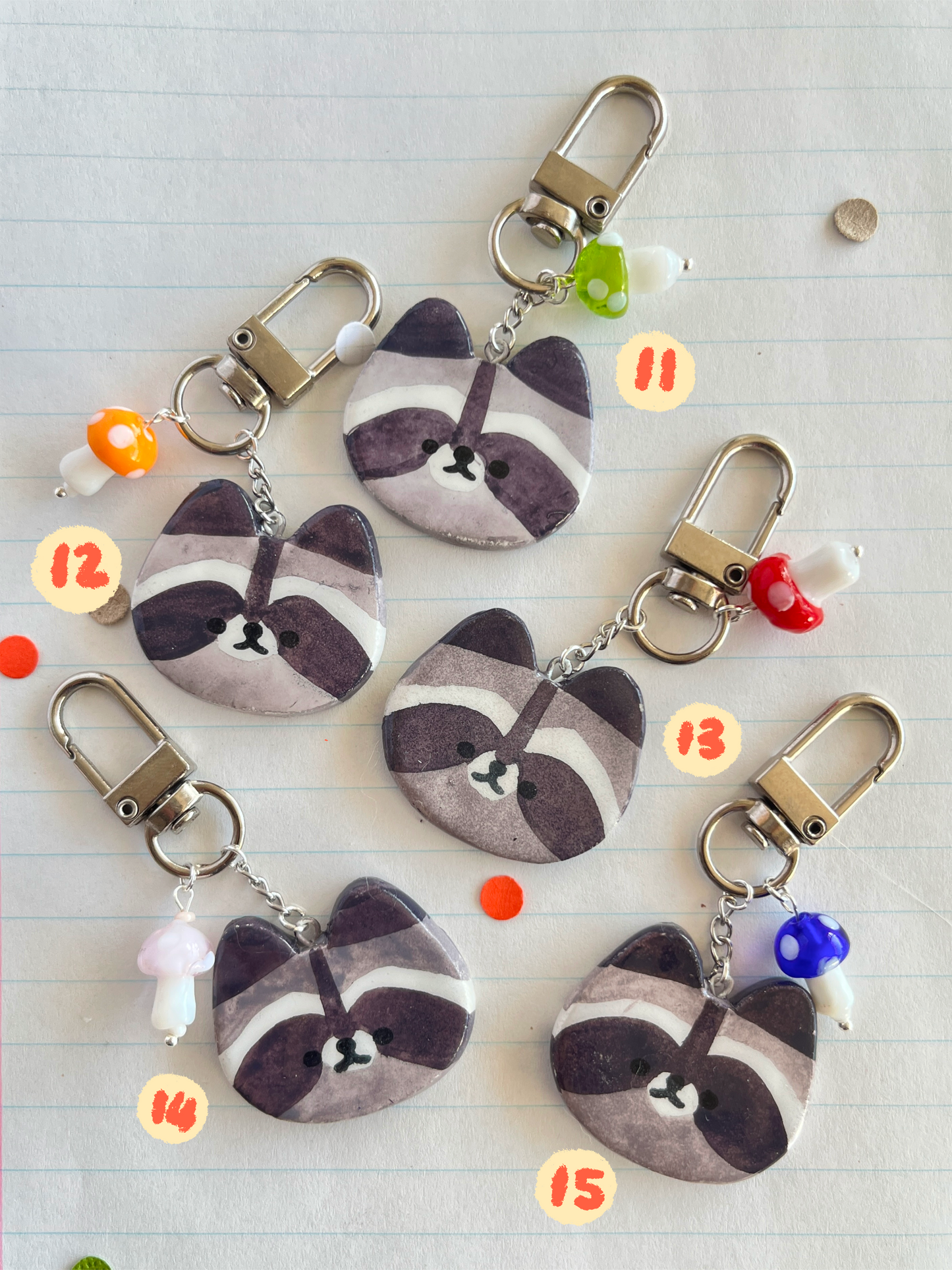 raccoon keychain