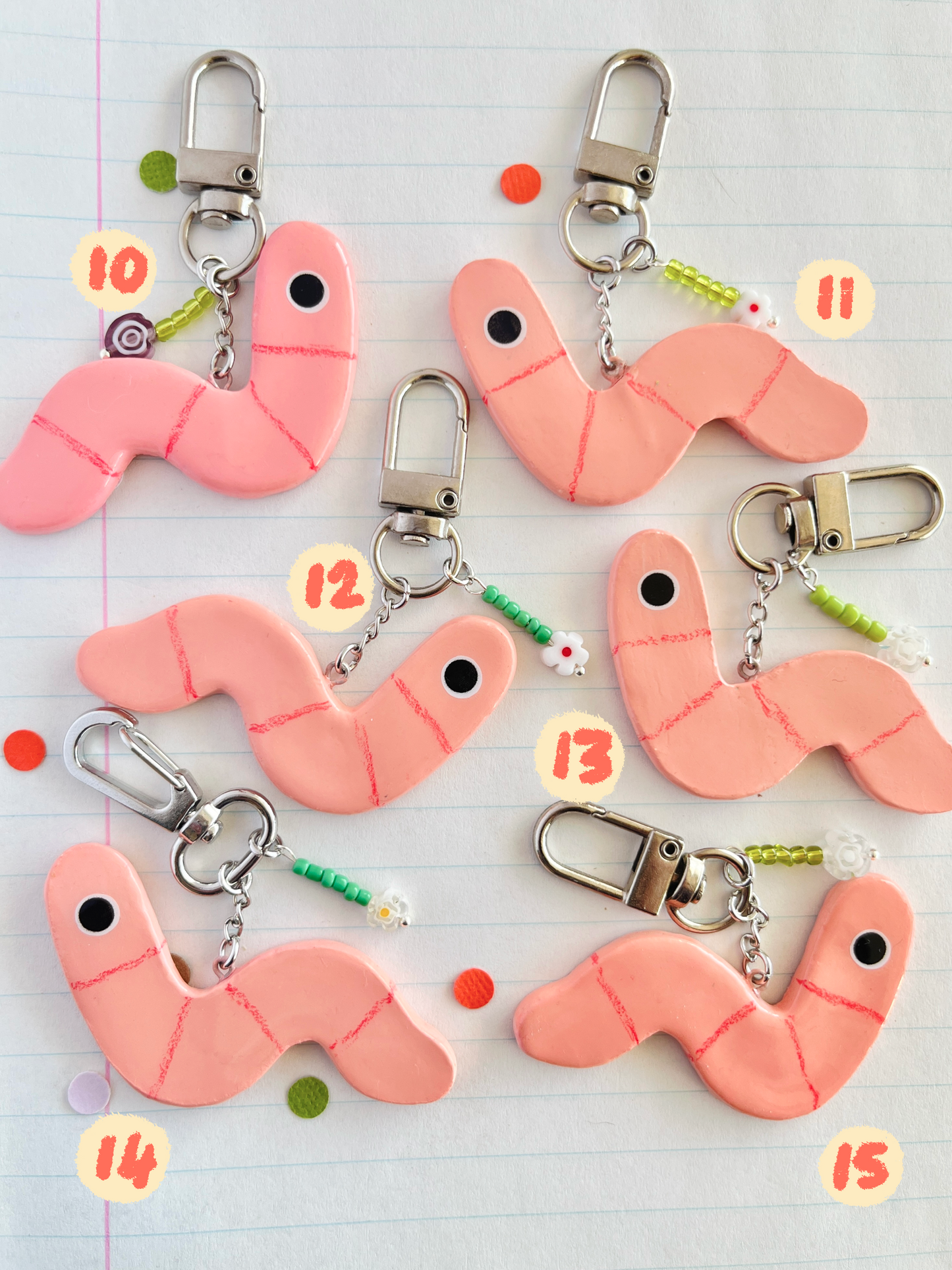 worm keychain