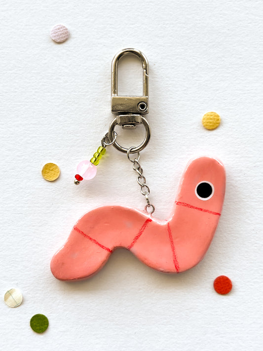 worm bag charm