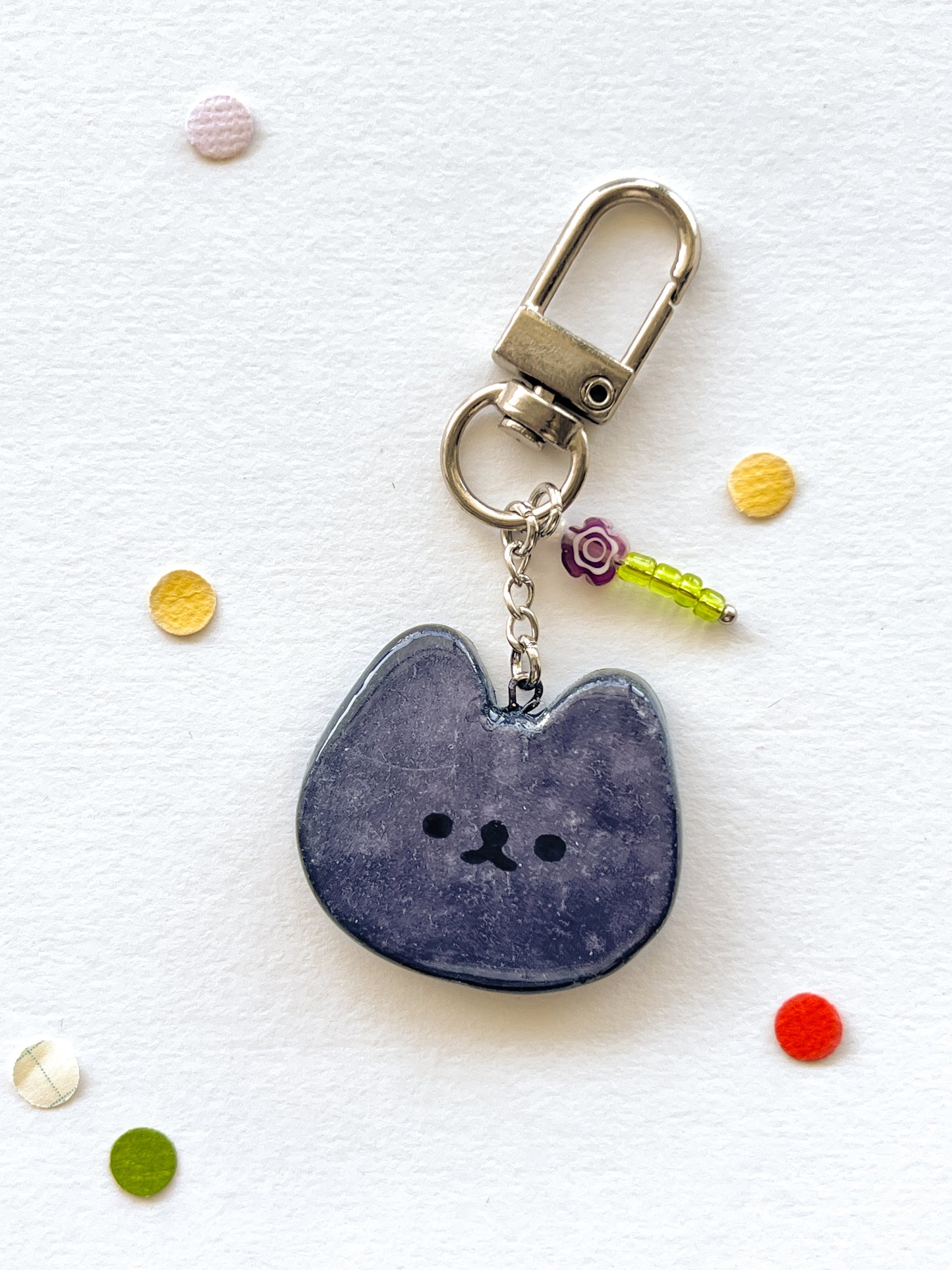 cat face bag charm