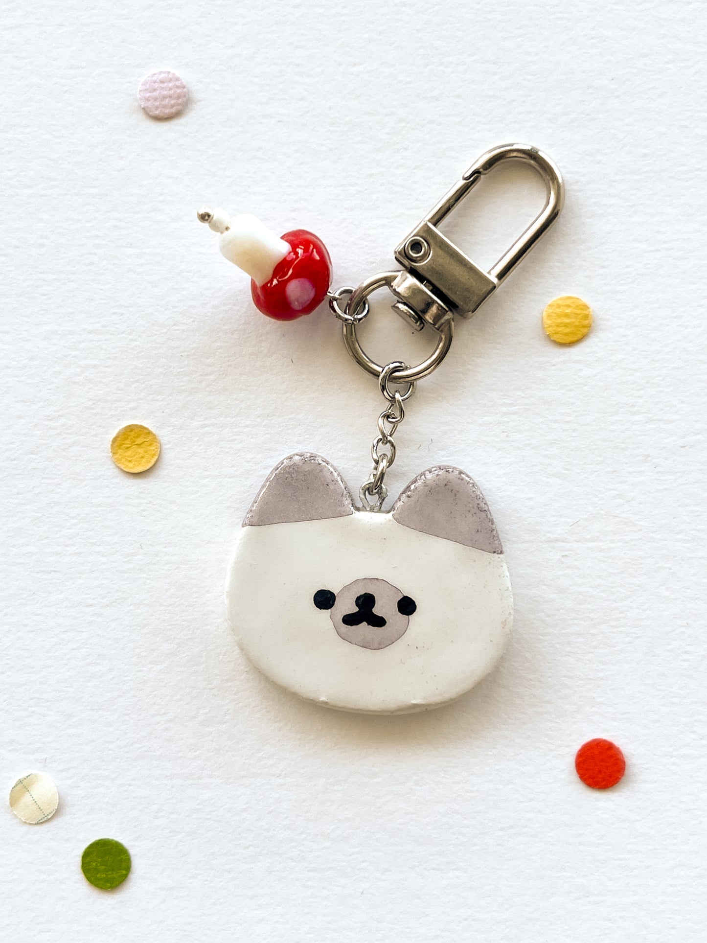 cat face bag charm