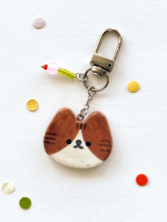 cat face bag charm