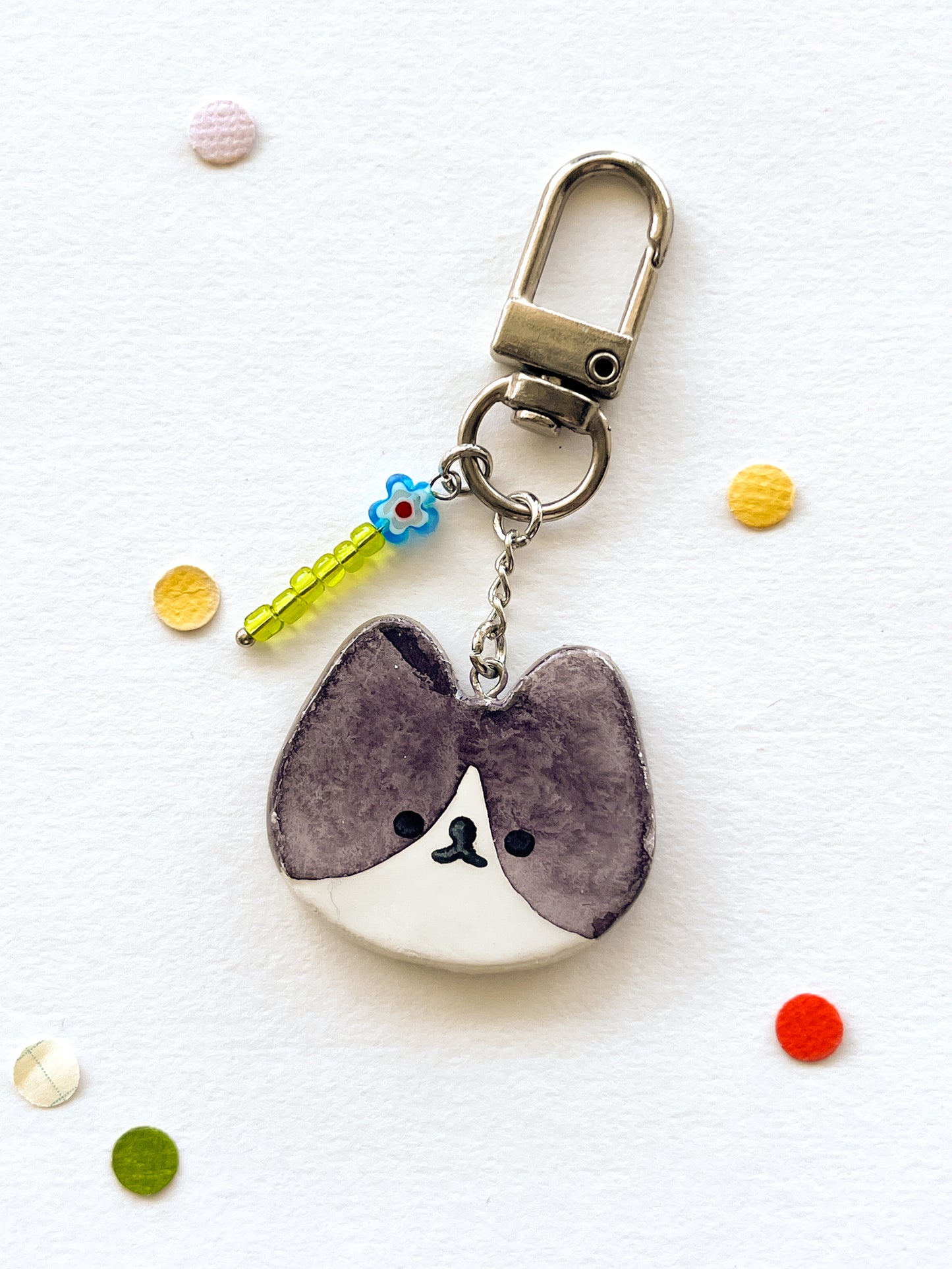 cat face bag charm