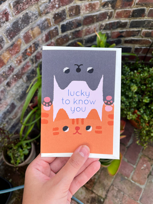 lucky cats card