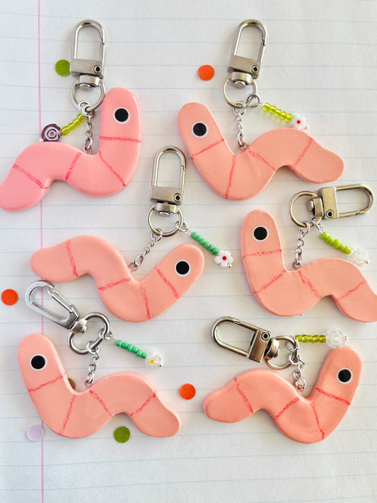 worm keychain