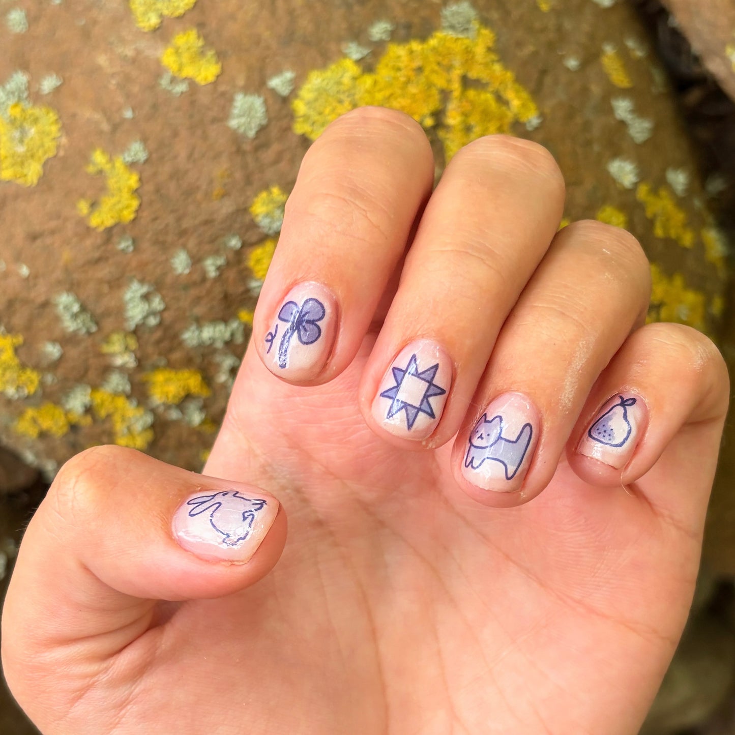 porcelain blue micro stickies