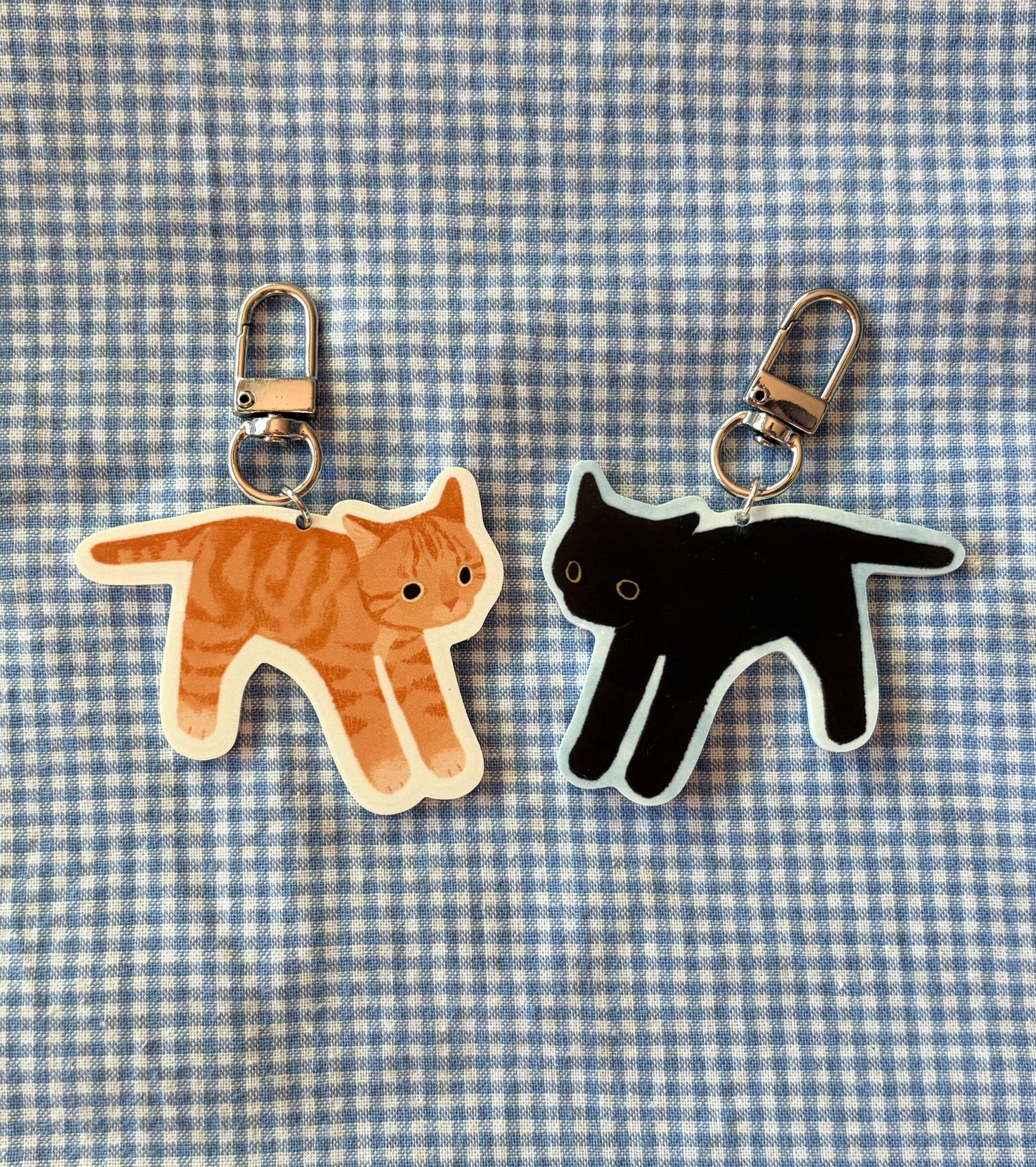 ginger cat acrylic keychain