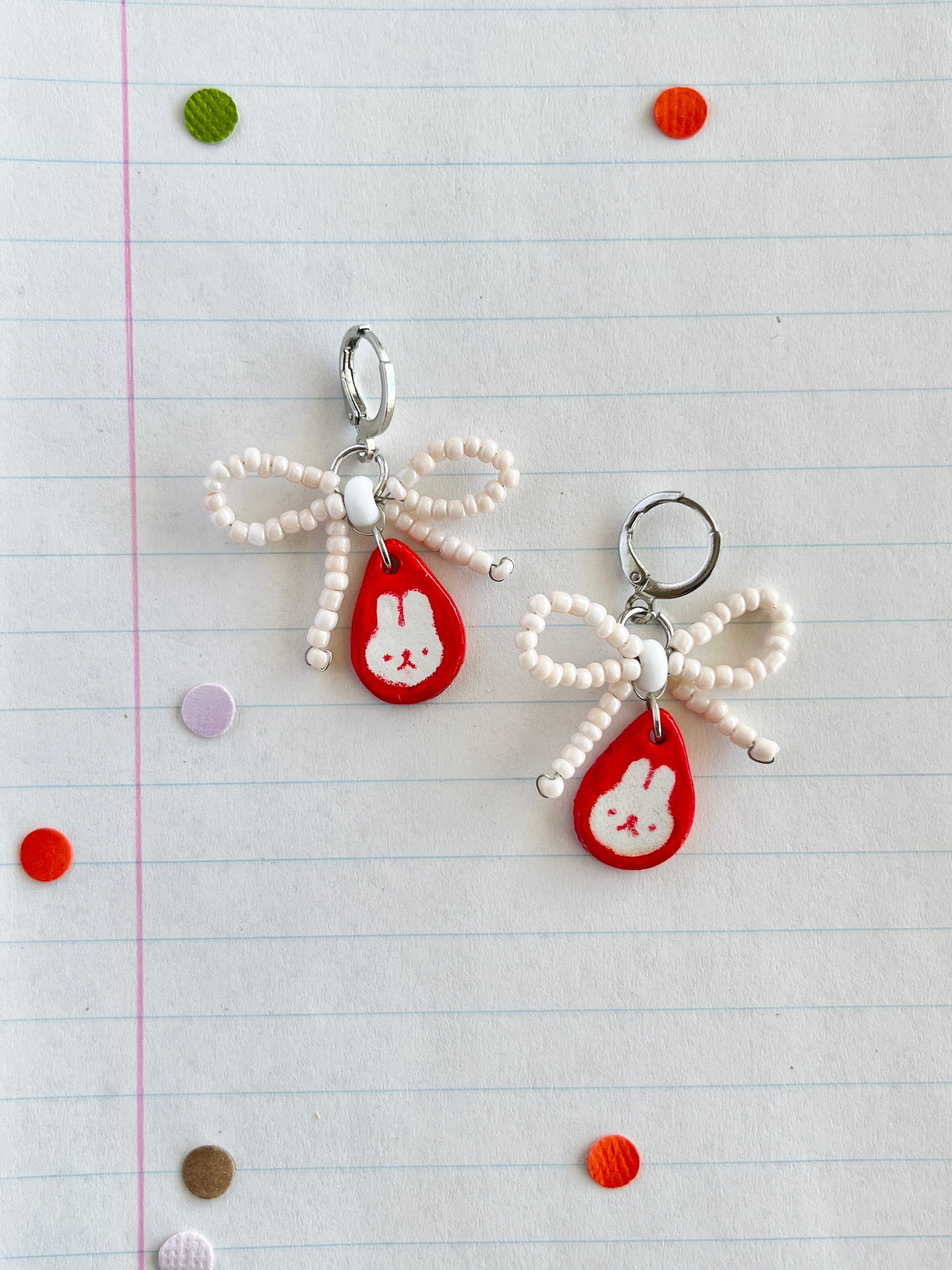 red bunnies + pink bows