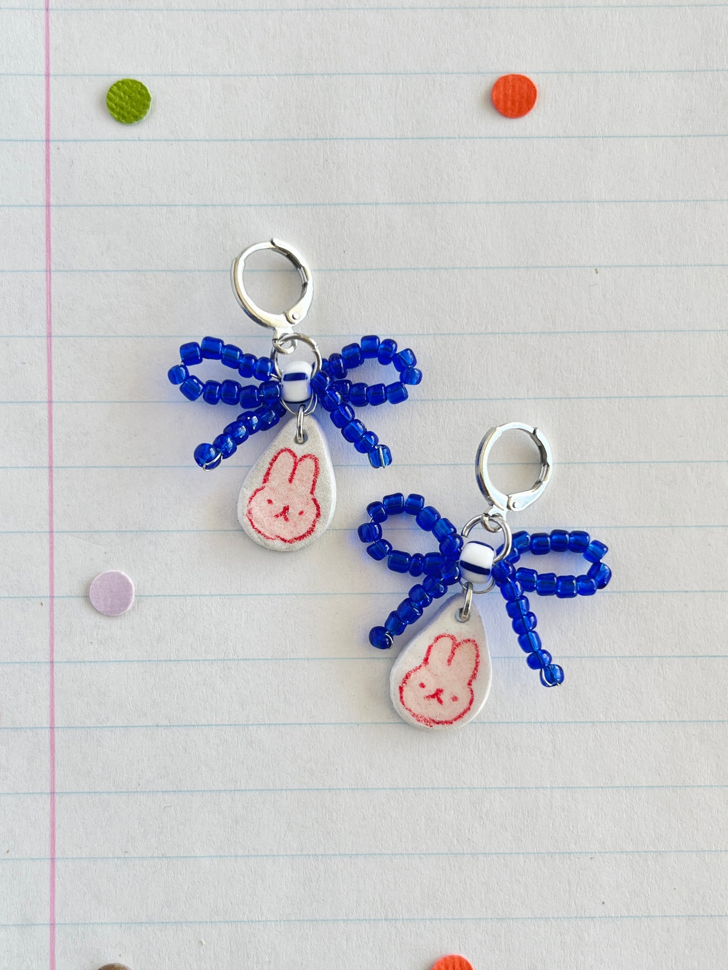 blue bows + pink bunnies
