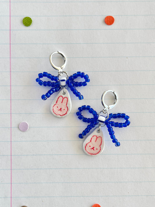 blue bows + pink bunnies