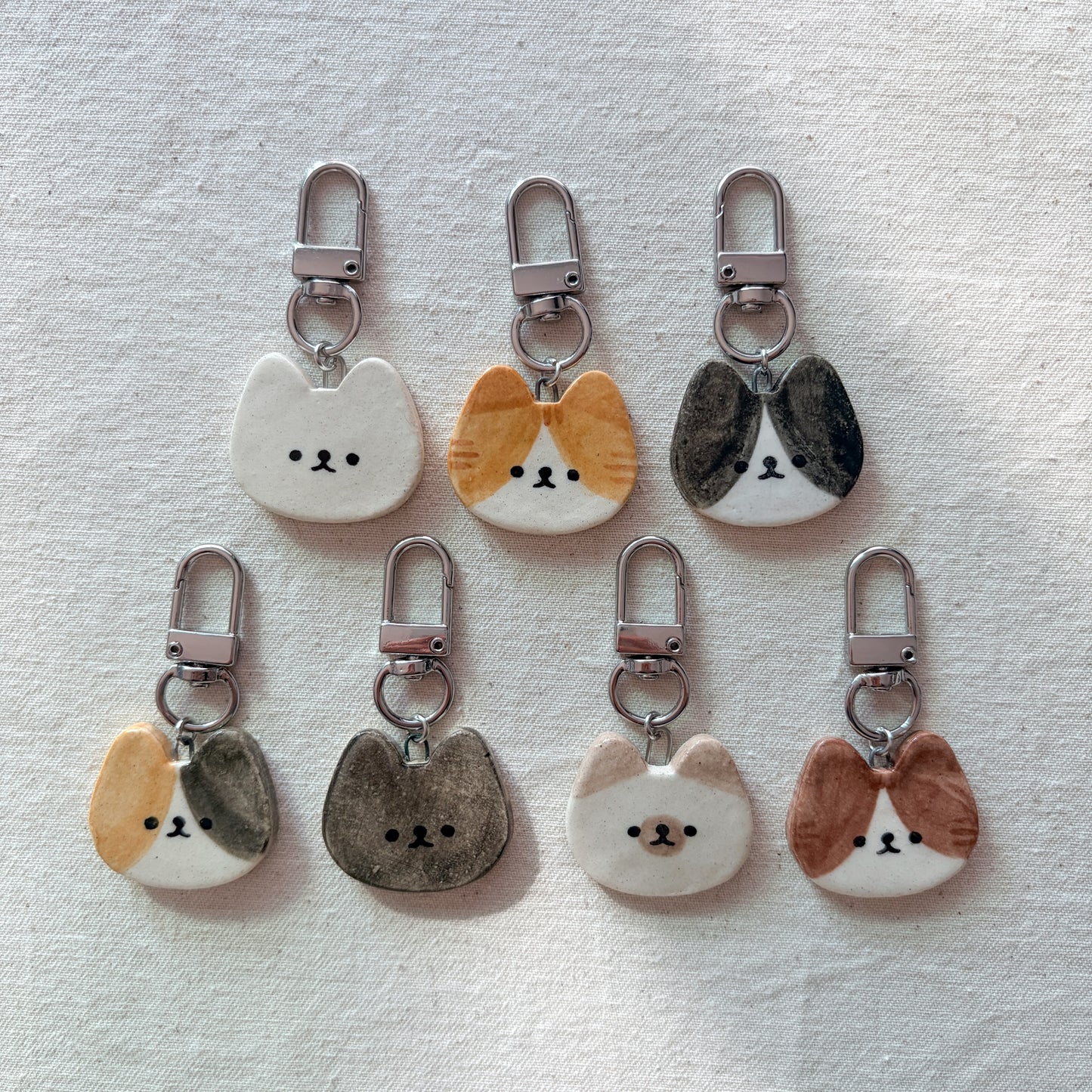 cat face bag charm