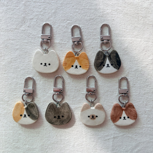 cat face bag charm