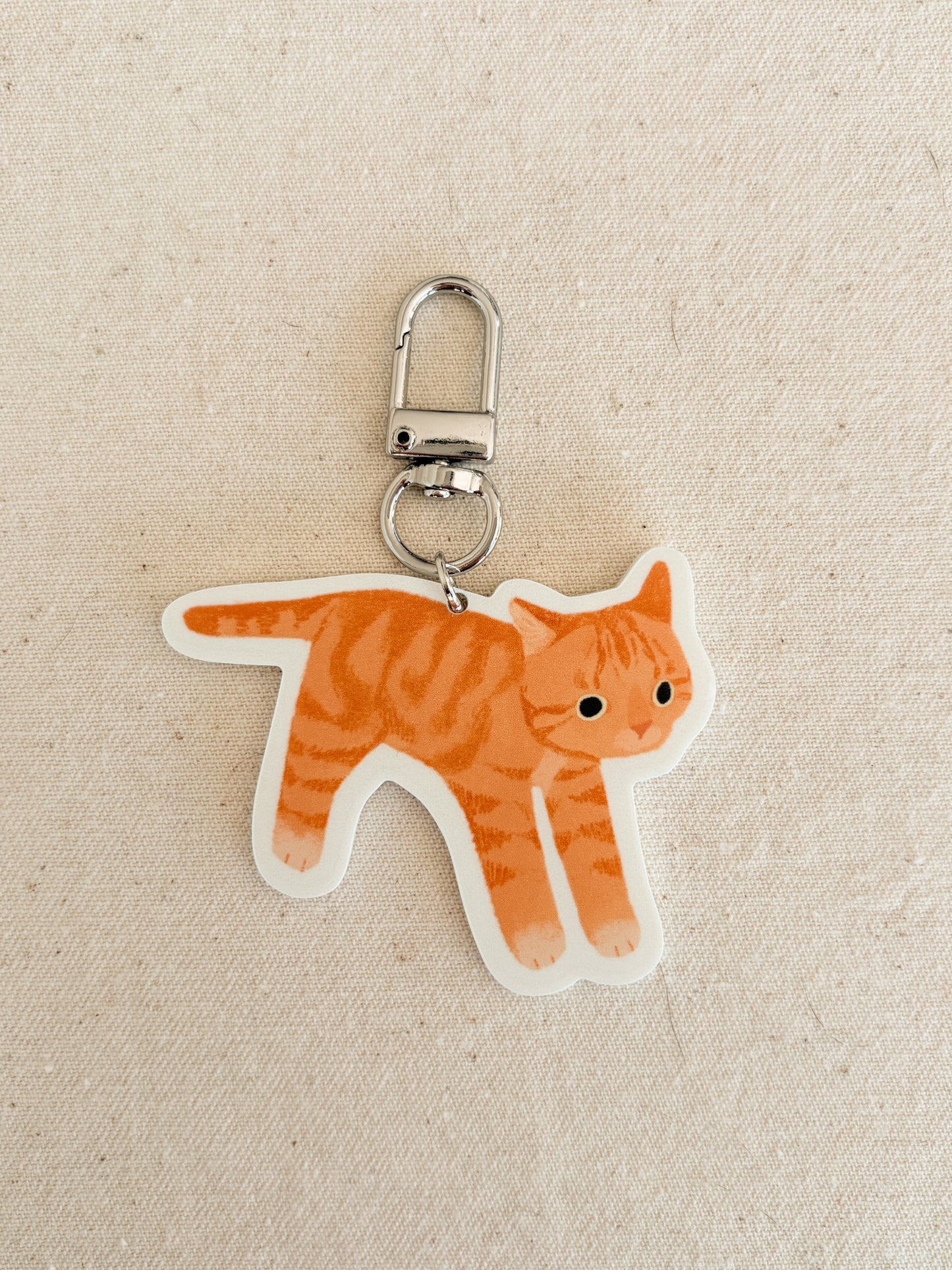ginger cat acrylic keychain